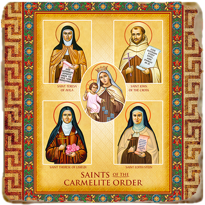 Carmelite Saints Icon,Marble Icon,Handmade,Prayer gift,Christian Icon