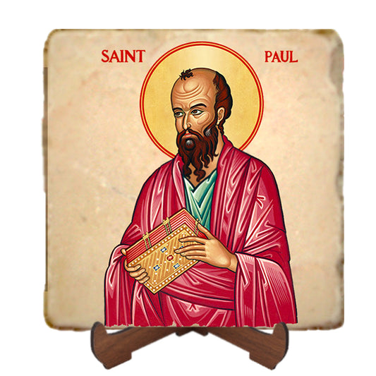 St.Paul Icon,Men Saints,Marble Icon,Handmade,Prayer gift,Christian Icon
