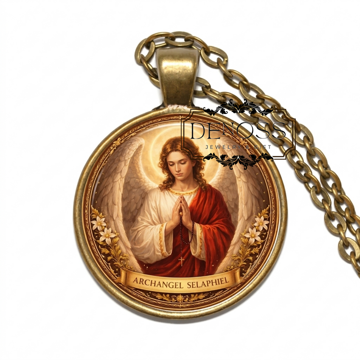 Archangel Selaphiel Necklace,Protection Talisman Jewelry
