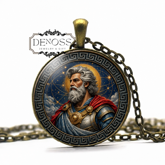 CRIUS Necklace,Titan of Constellations,Titan of Celestial Alignment,Titan of the Axis of the Heavens,Greek Mythology - Denoss