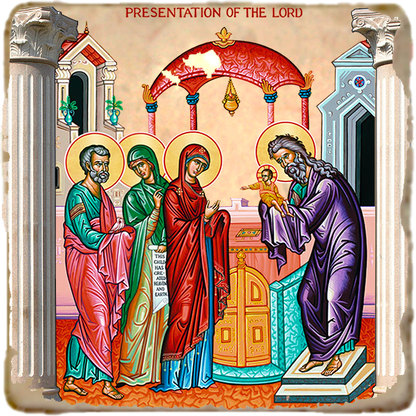 Presentation of the Lord Icon,Marble Icon,Handmade,Prayer gift,Christian Icon