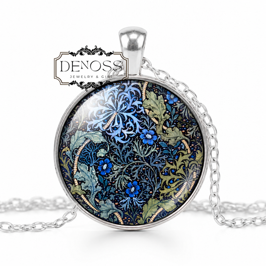 William Morris Seaweed Pendant Necklace