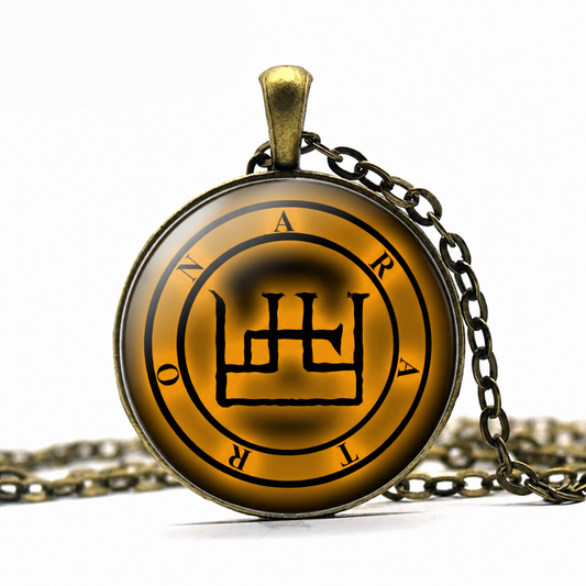 Aratron Sigil Pendant Necklace,Saturn Talisman Amulet