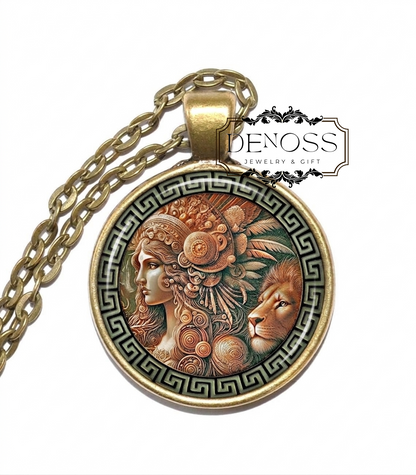 CYBELE Necklace,Magna Mater,Great Mother,Phrygian goddess,Fertility,Nature, Goddess of Mountains,Mythology,Glass Pendant