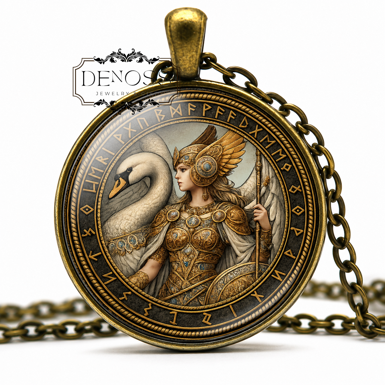 KÁRA Necklace,Norse,Valkyrie,Shape-shifting,Odin’s Servant,Goddess of Battle,Goddess of Strength,Goddess of Courage