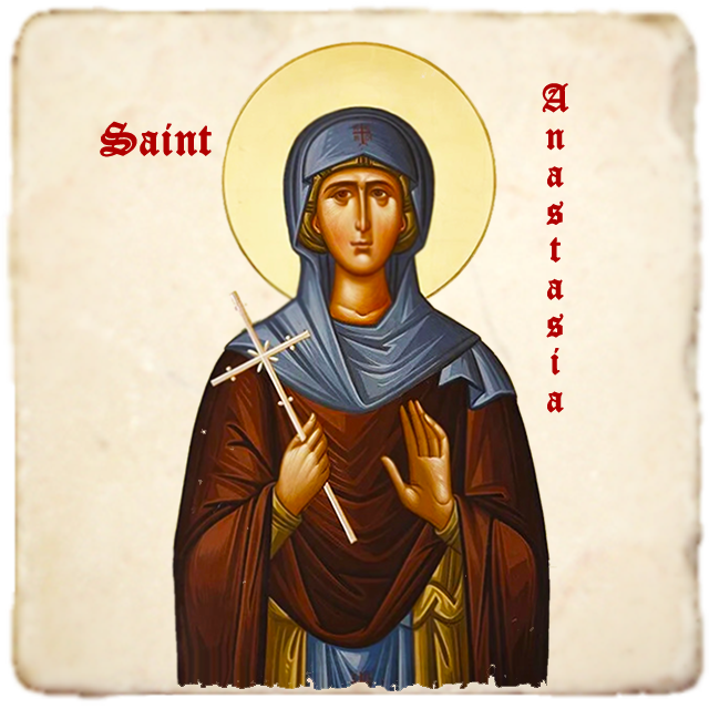 St.Anastasia of Rome Icon,Women Saint,Marble Icon,Handmade,Prayer gift,Christian Icon