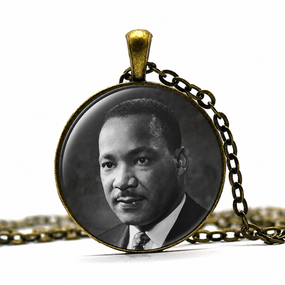 MARTIN LUTHER KING Jr. Necklace,American, Baptist,Minister Pastor,Activist,Civil Rights Movement,Art Pendant Necklace