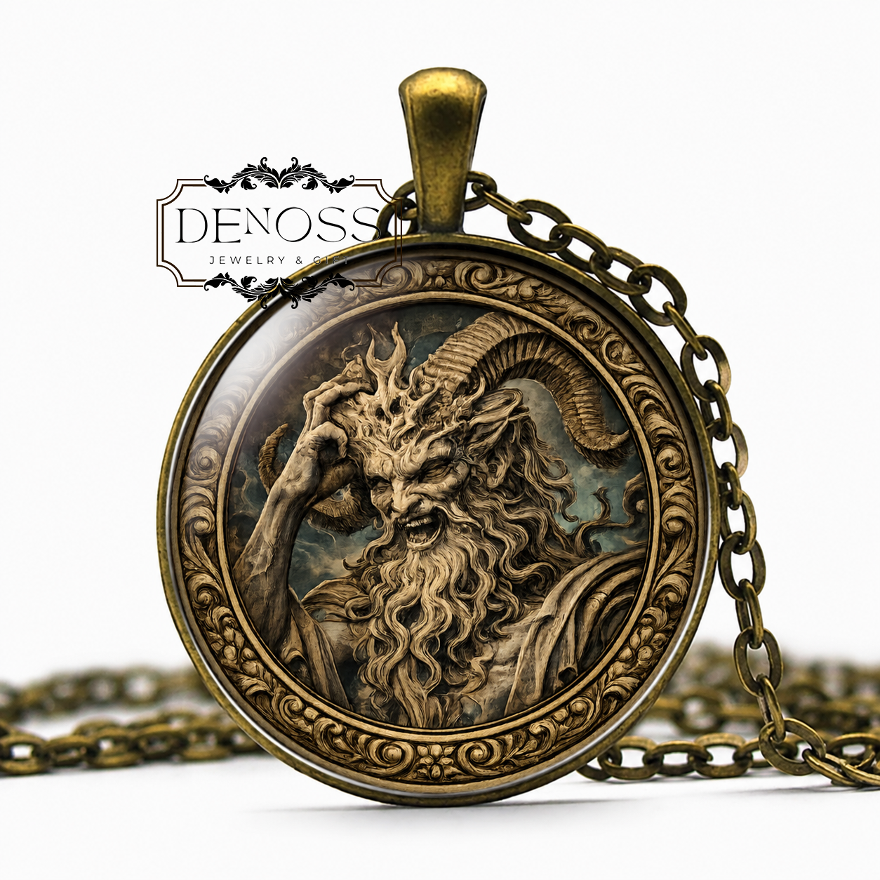 DEIMOS Necklace,God,Greek,Mythology,God of Dread,God of Terror,Son of Ares,Son of Aphrodite,Spreading Chaos among Soldiers