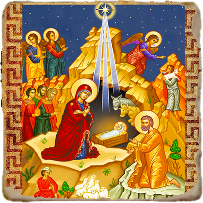 Star of Bethlehem Icon,Marble Icon,Handmade,Prayer gift,Christian Icon