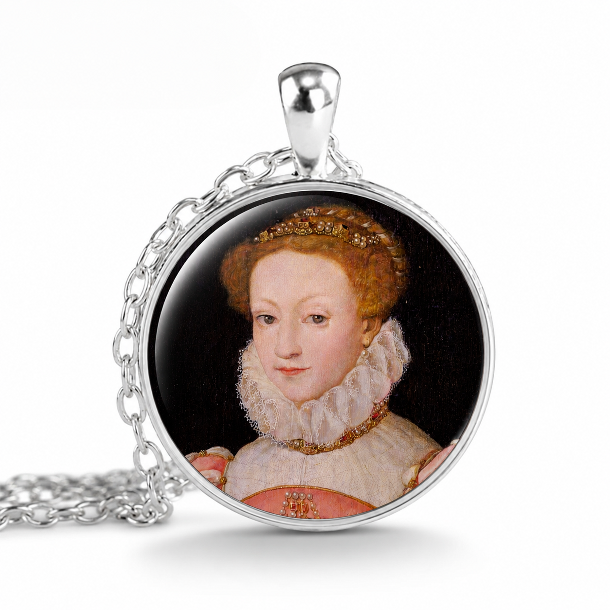 MARY STUART Necklace,Queen of Scots,Mary I,Scotland,Art Pendant Necklace,Glass Pendant Necklace,Handmade Jewelry