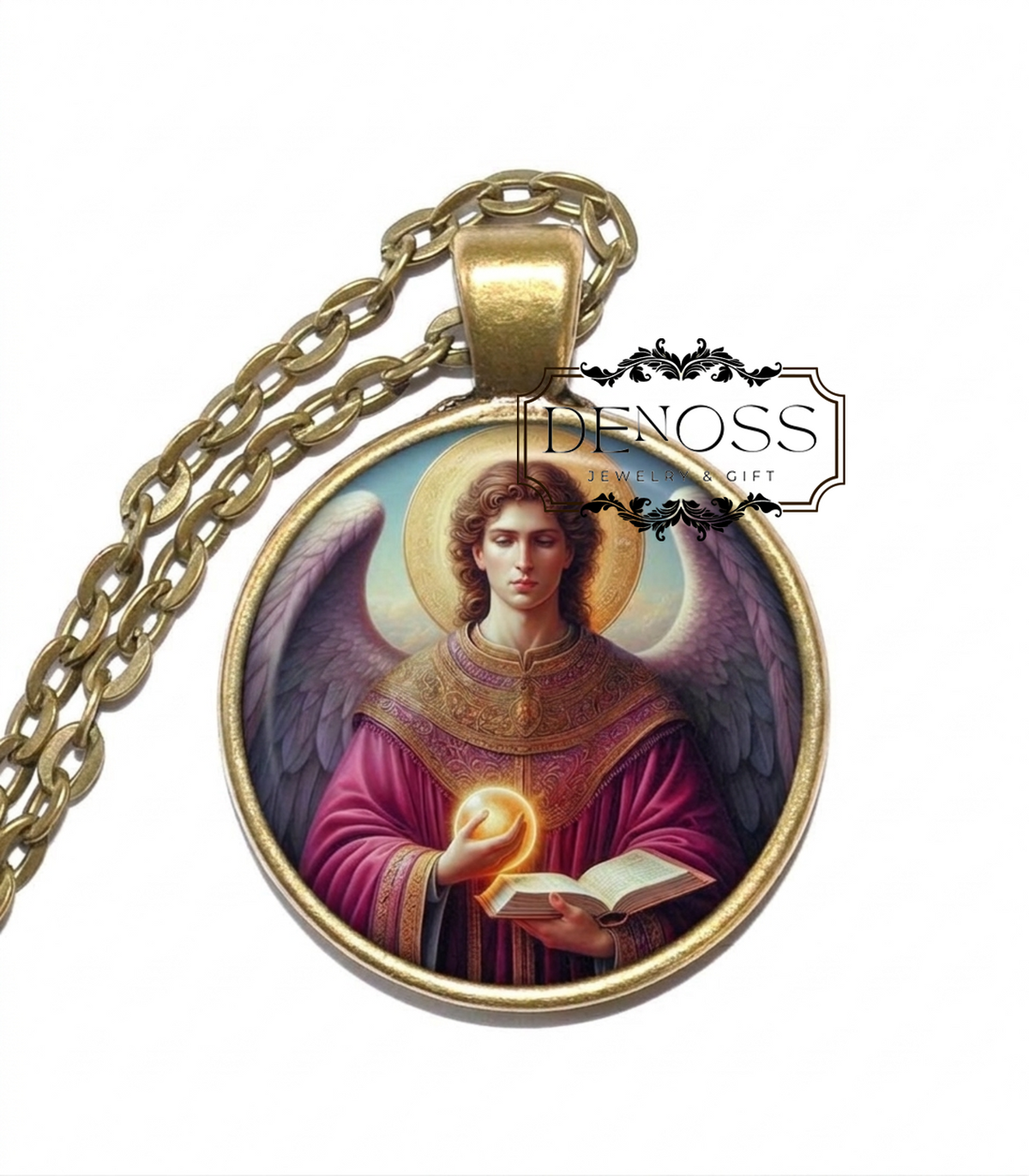 ARCHANGEL ZAPHKIEL Necklace,Angel of Wisdom & Inner Peace,Spiritual Insight,Divine Understanding,Angel of Contemplation