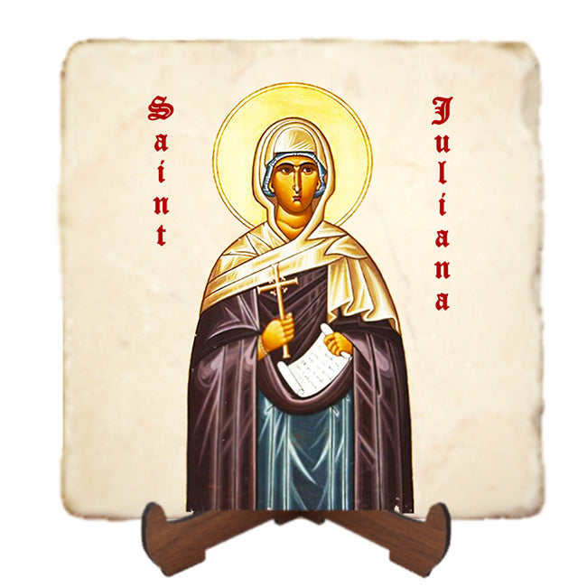 St.Juliana Icon,Women Saint,Marble Icon,Handmade,Prayer gift,Christian Icon