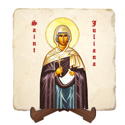 St.Juliana Icon,Women Saint,Marble Icon,Handmade,Prayer gift,Christian Icon