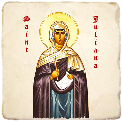 St.Juliana Icon,Women Saint,Marble Icon,Handmade,Prayer gift,Christian Icon