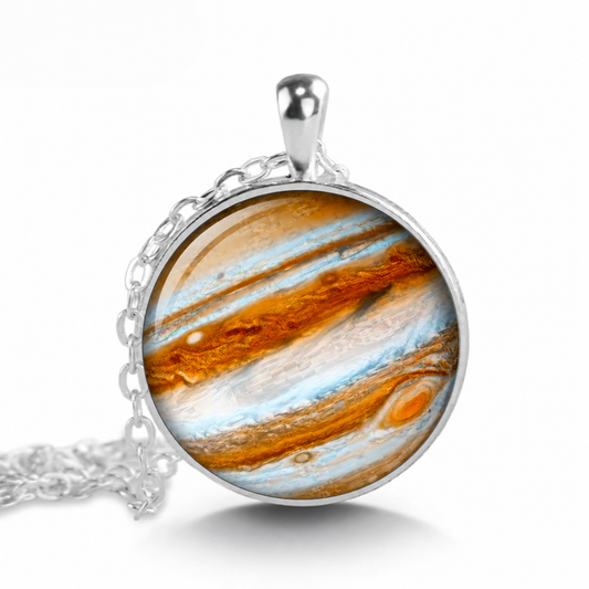 Planet Jupiter necklace,Celestial jewelry astronomer gift,NASA photo necklace Sagittarius jewelry