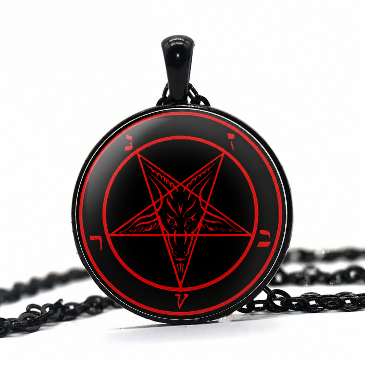 Baphomet Pendant Necklace,Satanic Goat Occult Jewelry