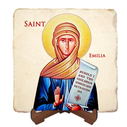 St.Emilia the Elder Icon,Women Saint,Marble Icon,Handmade,Prayer gift,Christian Icon