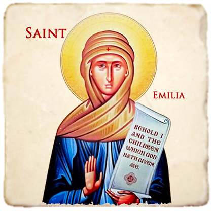 St.Emilia the Elder Icon,Women Saint,Marble Icon,Handmade,Prayer gift,Christian Icon