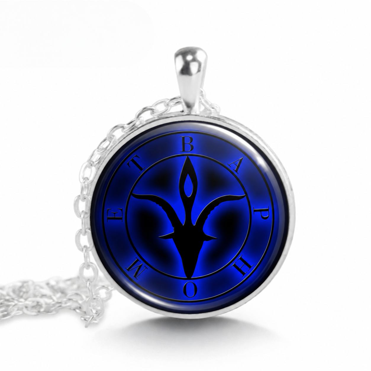 Baphomet Sigil Necklace,Gothic Occult Satanic Pendant