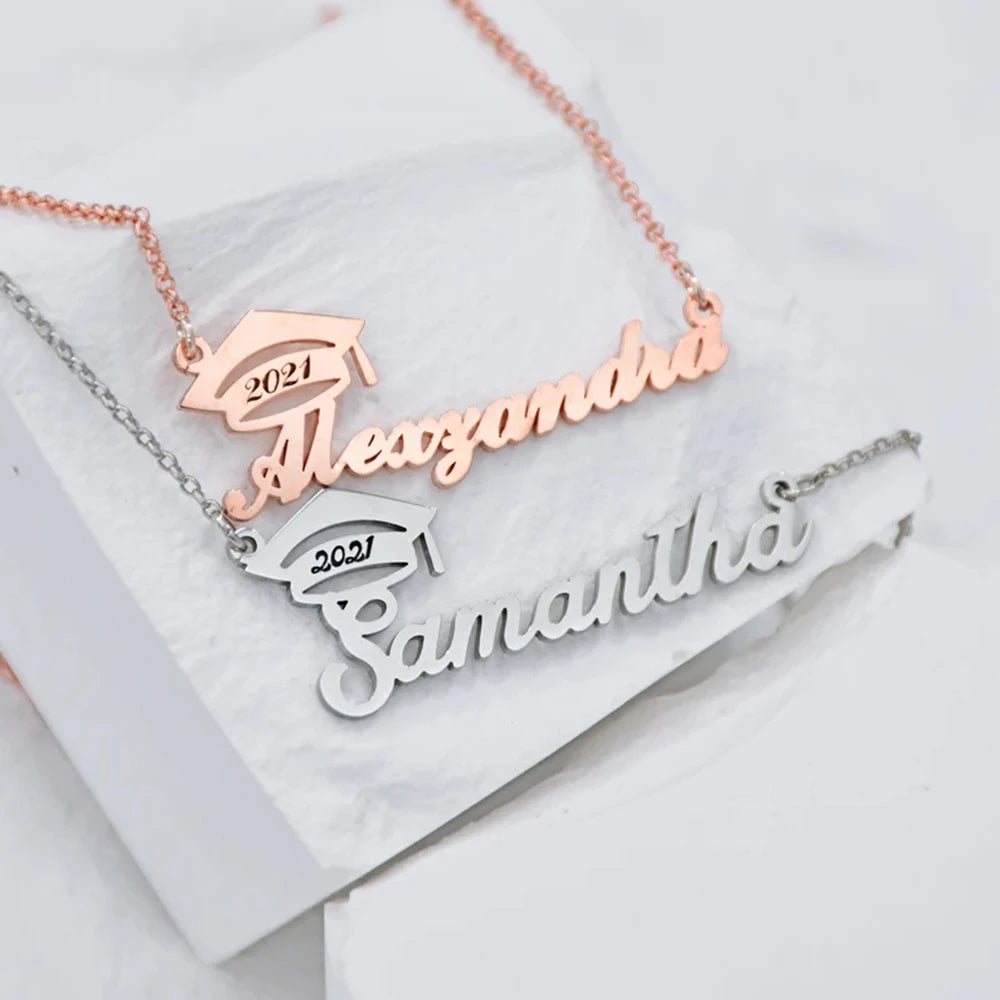 Personalized Graduate Cap Necklace