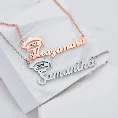 Personalized Graduate Cap Necklace