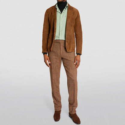 Turn-down Collar Solid Color Men Jacket - Denoss