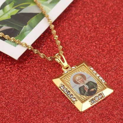Blessed Matrona of Moscow Pendant Necklaces,Christian Necklace