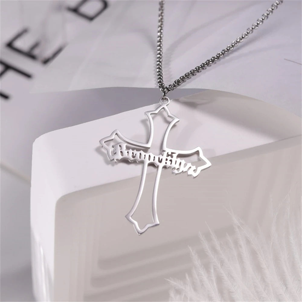 Personalised Cross Pendant Necklace