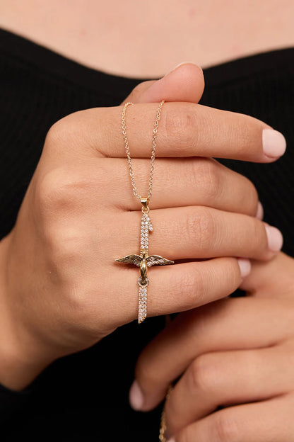 Women's Phoenix Cross Gold Necklace