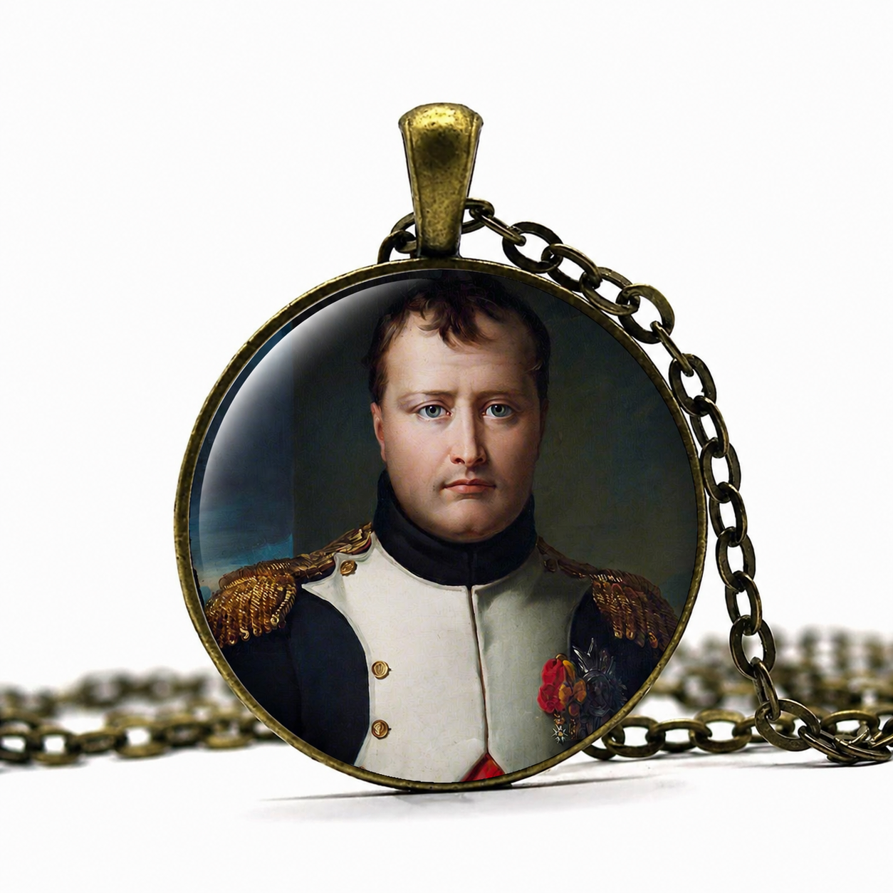 NAPOLEON Necklace,French Military Leader, Bonaparte,Napoleon I,Emperor,French Revolution, Art Pendant Necklace,Glass Pendant Necklace