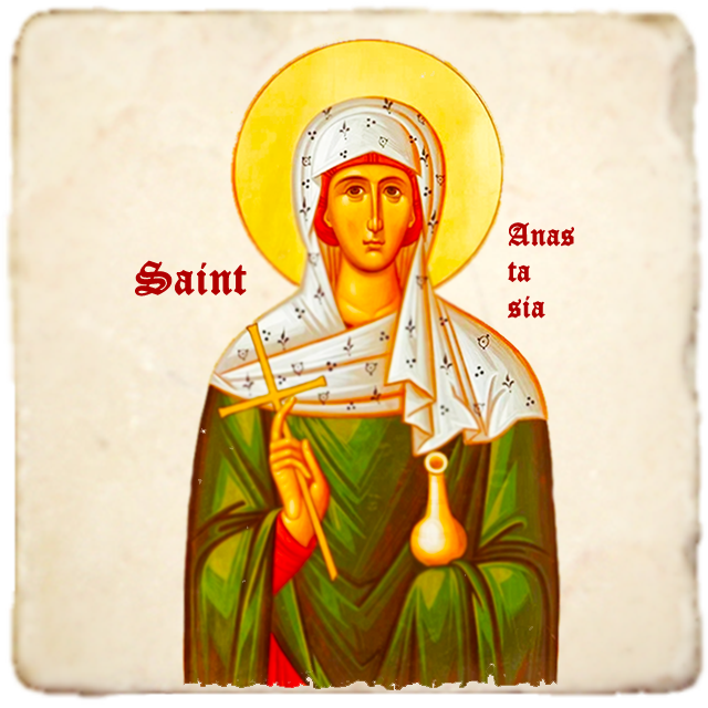 St.Anastasia of Sirmium Icon,Women Saint,Marble Icon,Handmade,Prayer gift,Christian Icon