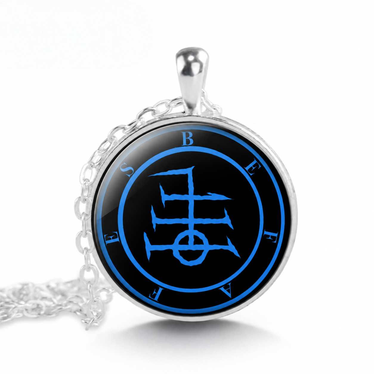 Befafes Sigil Pendant Necklace,Occult Seal Talisman,Witchcraft Ritual Jewelry,Gothic Amulet