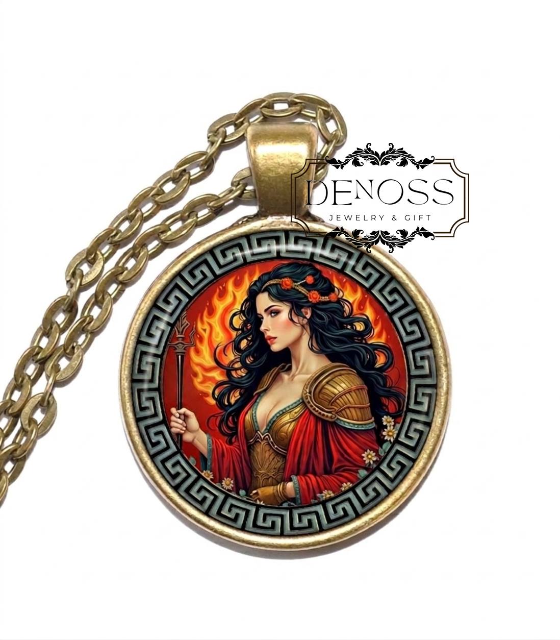 ENYO Necklace,Goddess of War & Transformation,Fierce Spirit of Destruction Warrior Goddess of Change,Mistress of Courage
