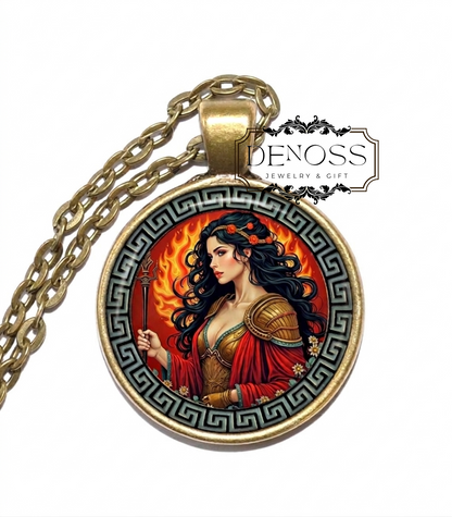 ENYO Necklace,Goddess of War & Transformation,Fierce Spirit of Destruction Warrior Goddess of Change,Mistress of Courage
