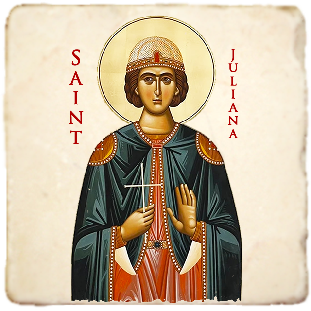 St.Juliana of Nicomedia Icon,Women Saint,Marble Icon,Handmade,Prayer gift,Christian Icon