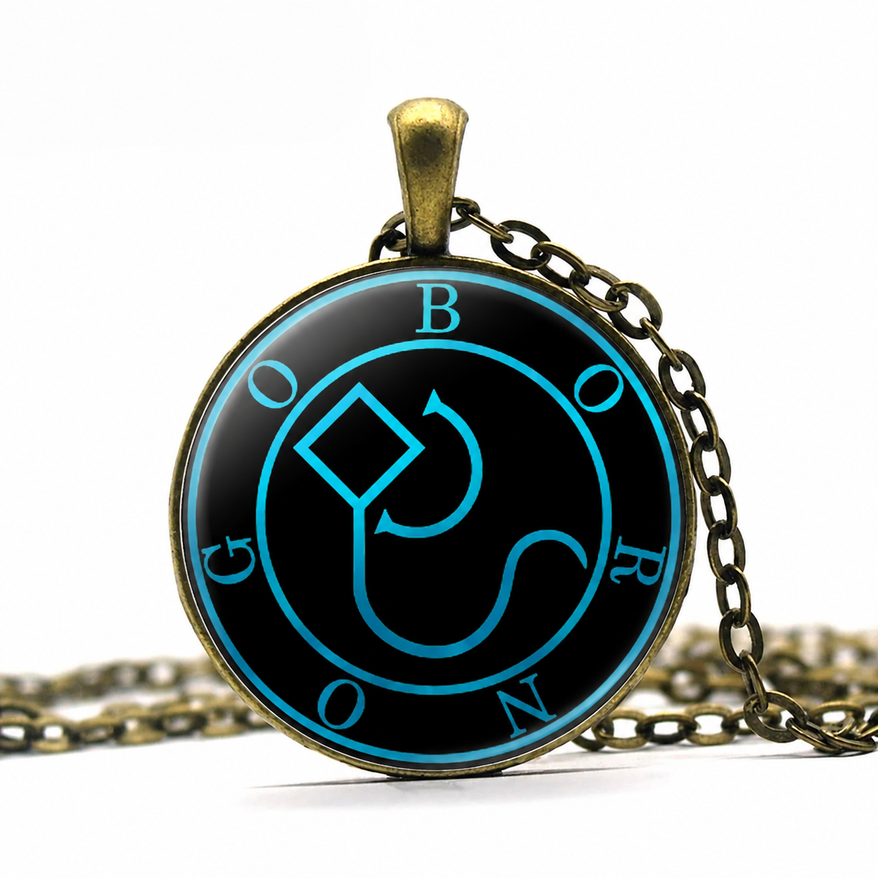 Bornogo Sigil Pendant Necklace,Esoteric Talisman Amulet,Witchcraft Ritual Jewelry