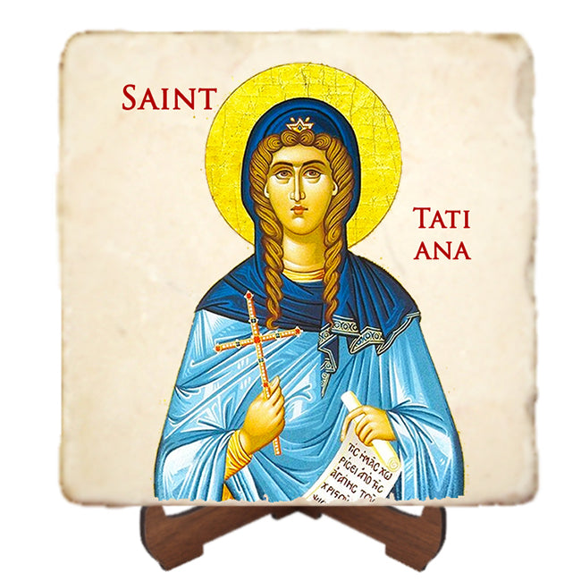 St.Tatiana of Rome Icon,Women Saint,Marble Icon,Handmade,Prayer gift,Christian Icon