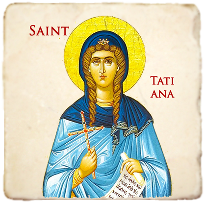 St.Tatiana of Rome Icon,Women Saint,Marble Icon,Handmade,Prayer gift,Christian Icon