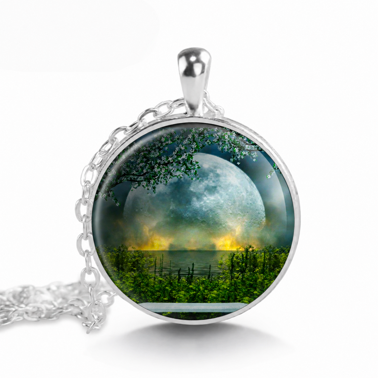 Summer Solstice necklace,full moon jewelry, nature gift Wiccan gift,pagan gift