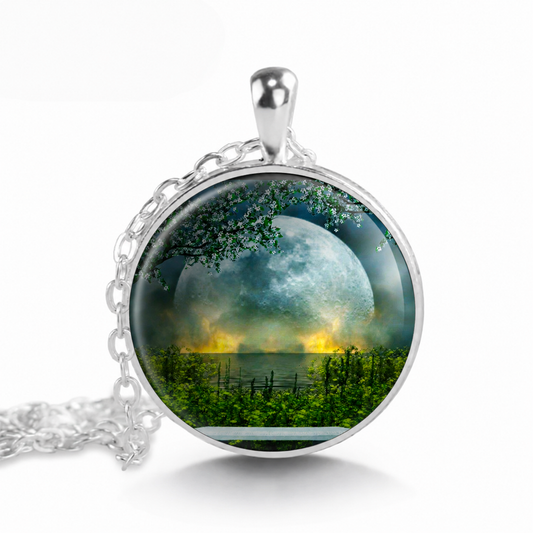 Summer Solstice necklace,full moon jewelry, nature gift Wiccan gift,pagan gift