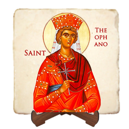 St.Theophano Martinakia Icon,Women Saint,Marble Icon,Handmade,Prayer gift,Christian Icon