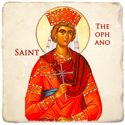 St.Theophano Martinakia Icon,Women Saint,Marble Icon,Handmade,Prayer gift,Christian Icon