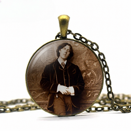 Oscar Wilde Pendant Necklace, Literary Gift - Denoss