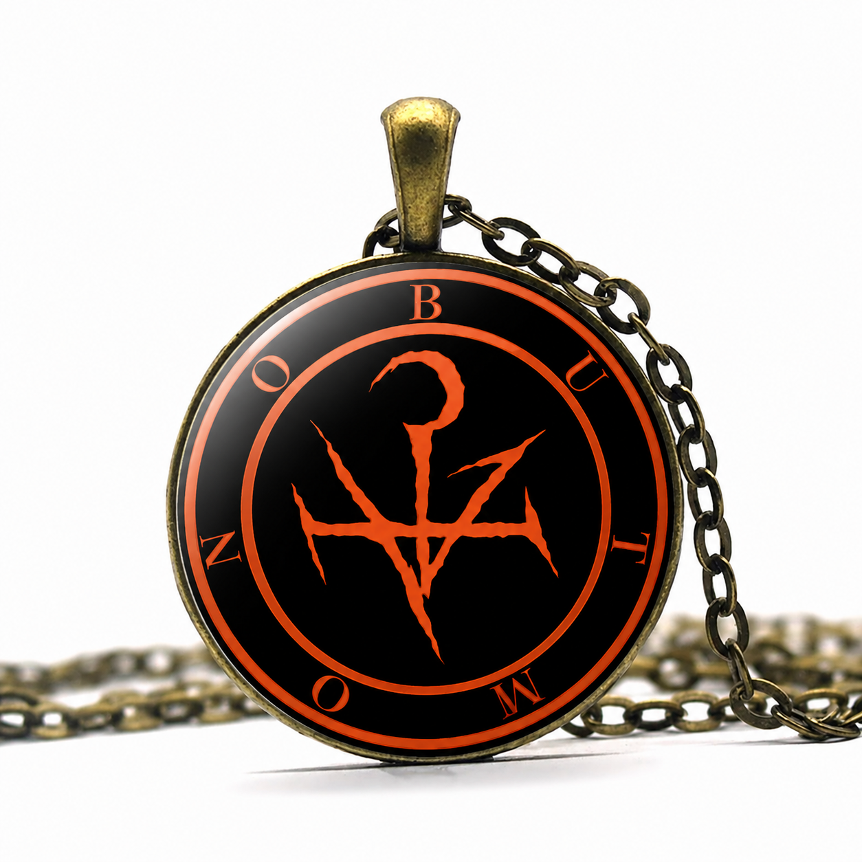 Butmono Sigil Pendant,Occult Talisman Necklace,Witchcraft Ritual Jewelry,Gothic Amulet