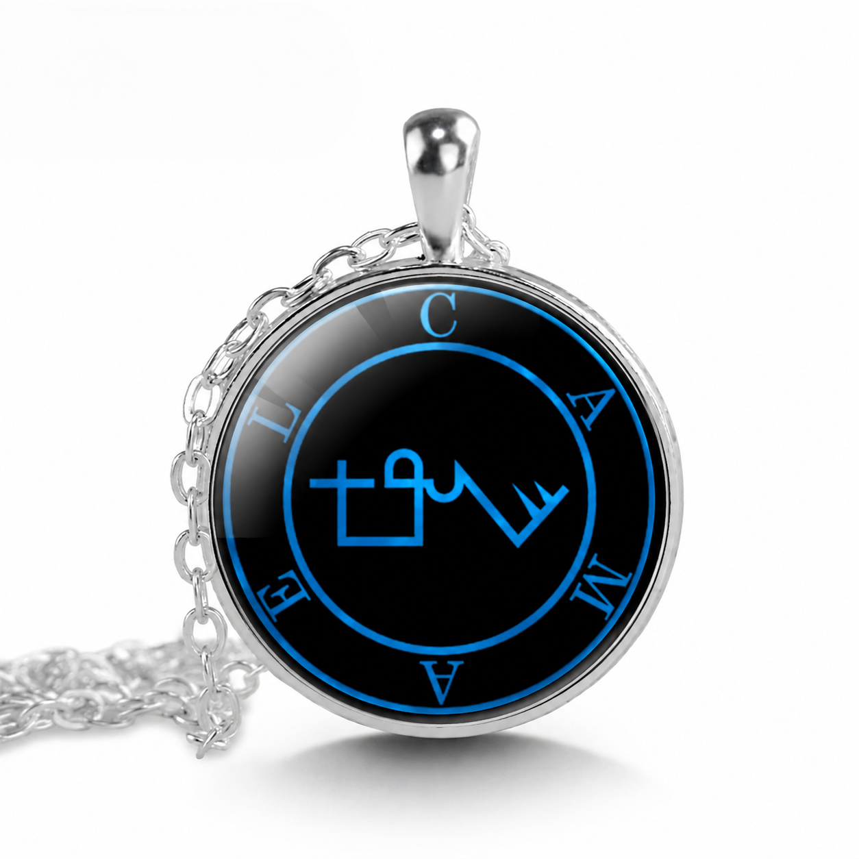 Camael Sigil Pendant Necklace,Angelic Seal Talisman,Strength Protection Amulet Jewelry