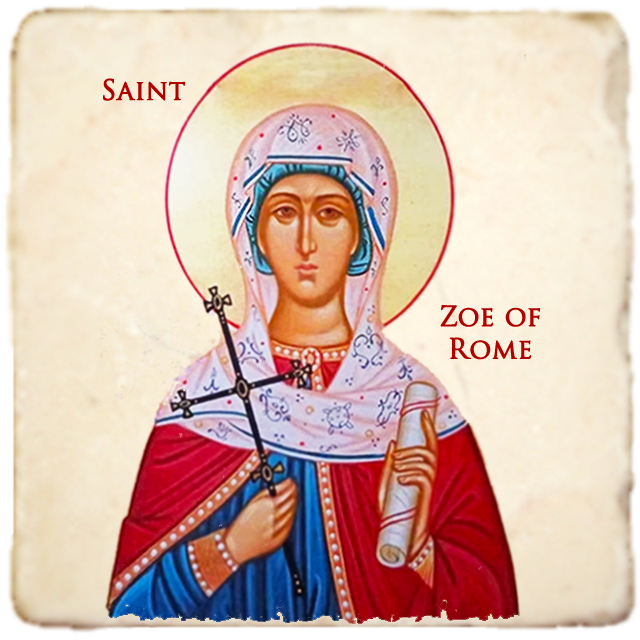 St.Zoe of Rome Icon,Women Saint,Marble Icon,Handmade,Prayer gift,Christian Icon