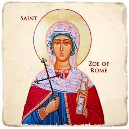 St.Zoe of Rome Icon,Women Saint,Marble Icon,Handmade,Prayer gift,Christian Icon
