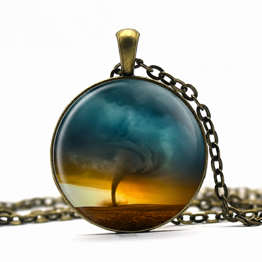 Tornado Pendant Necklace,Storm Jewelry