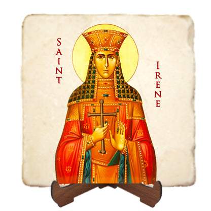 St.Irene of Thessaloniki Icon,Women Saint,Marble Icon,Handmade,Prayer gift,Christian Icon
