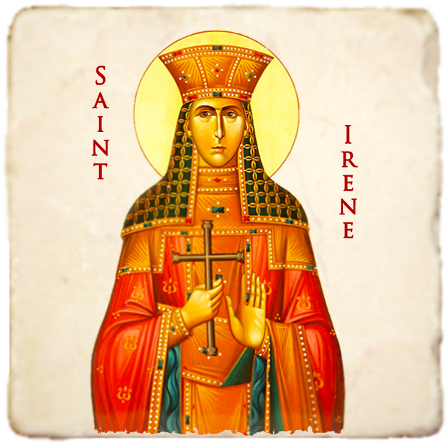 St.Irene of Thessaloniki Icon,Women Saint,Marble Icon,Handmade,Prayer gift,Christian Icon